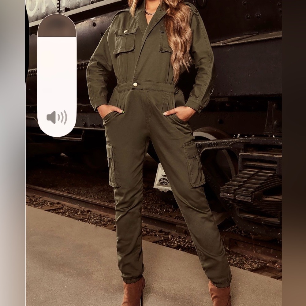 Fashion Nova Khaki Women's Jumpsuit